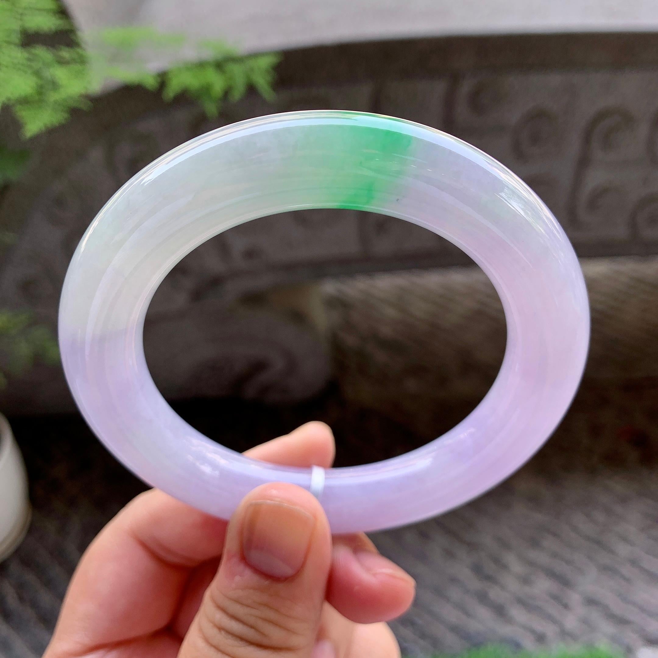 细糯种春彩圆条手镯（58.6mm）