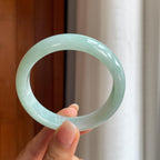 糯冰晴底翡翠平安镯(57.5mm)（yc415410）