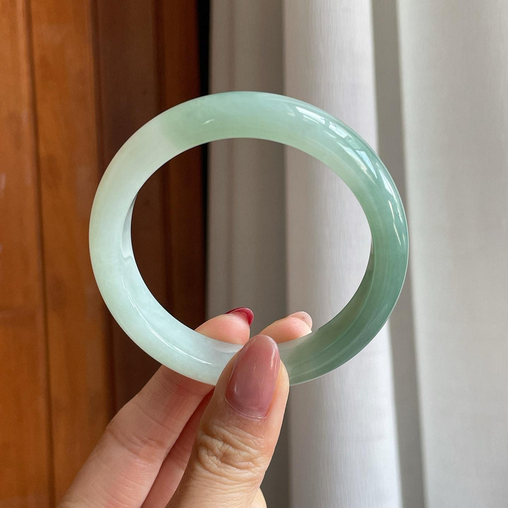 糯冰半山半水翡翠平安镯（56.4mm）（yc305934）