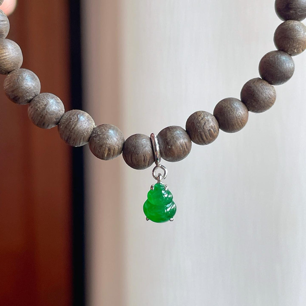 18k金镶翡翠葫芦手串（yc251052）