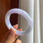 糯冰紫罗兰翡翠平安镯（54mm）（yc407494）