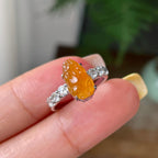 18金钻镶冰种黄翡貔貅戒指    天然缅甸A货翡翠（yc362142）