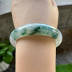 糯冰种飘花平安镯（55.8mm）（yc304782）
