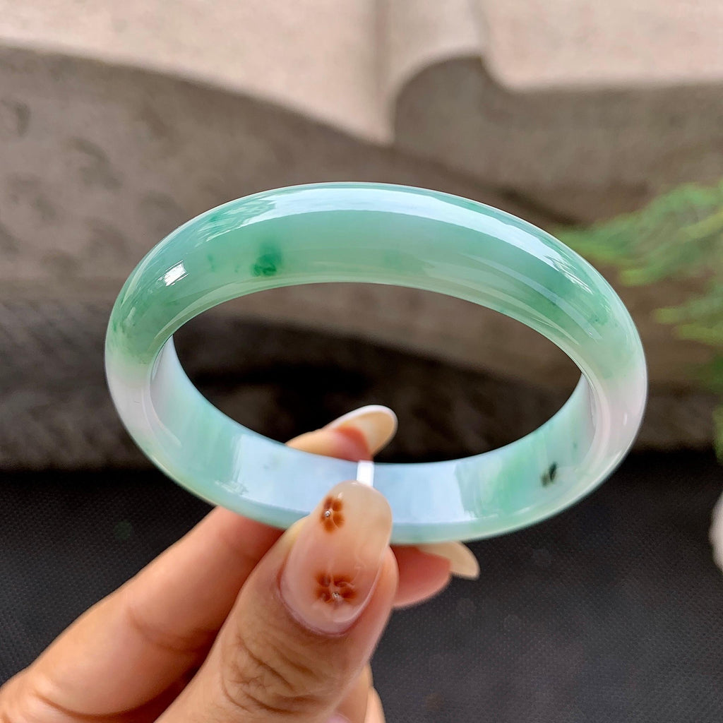 细糯种飘花贵妃手镯（51.5mm）（yc257206）