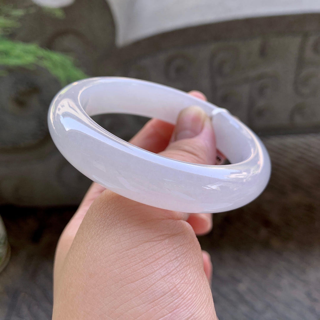 细糯种淡紫罗兰平安镯（55.2mm）（yc199556）