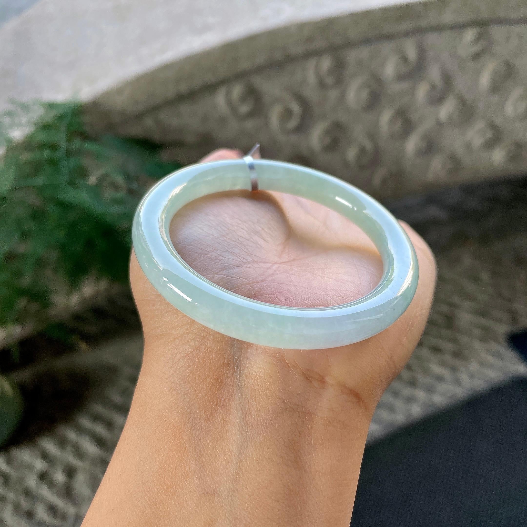 细糯种晴底圆条手镯（51.8mm）（yc305677）