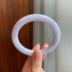 糯冰紫罗兰翡翠圆条手镯（56.5mm)（yc323239）