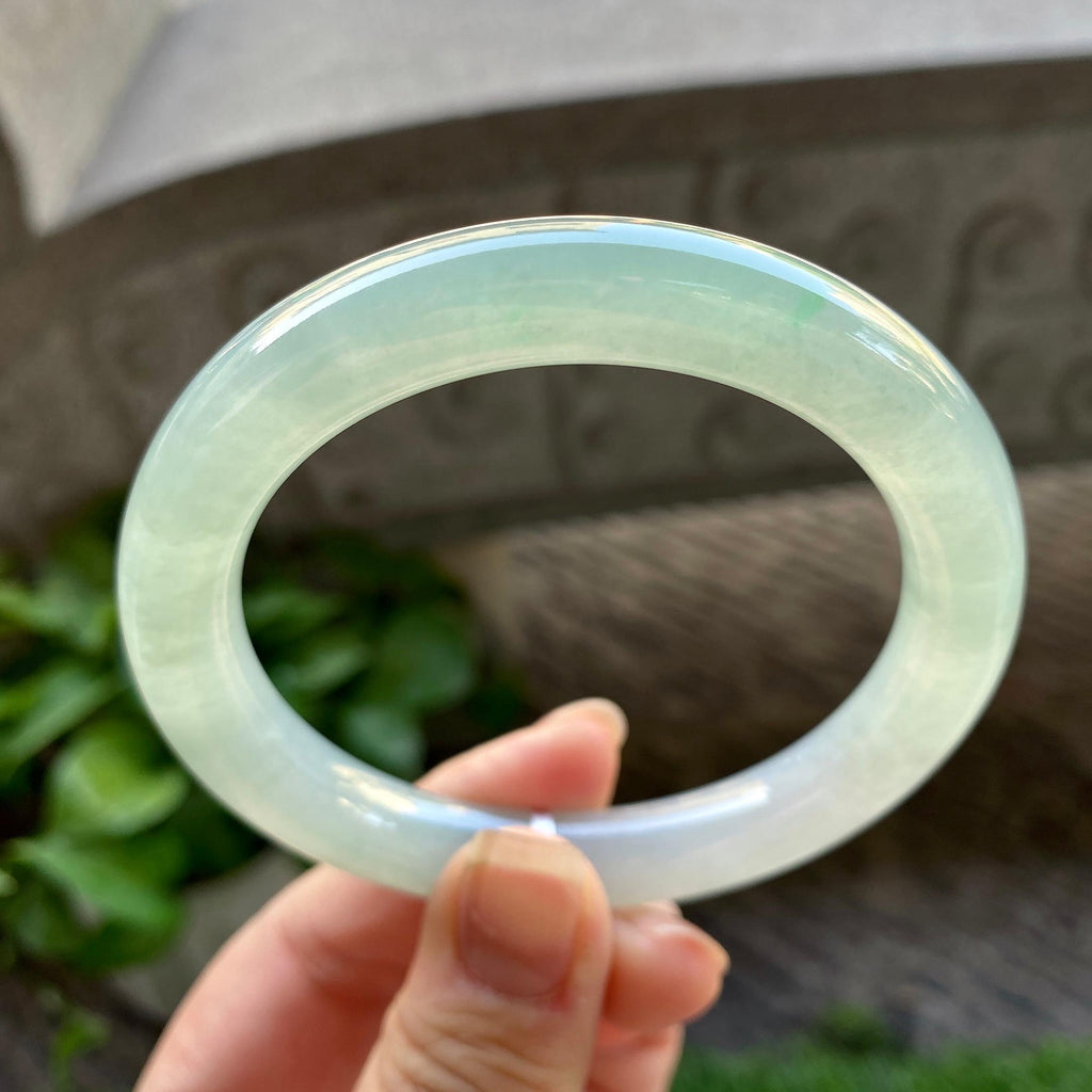 糯冰种晴底圆条手镯（58mm）（yc304781）