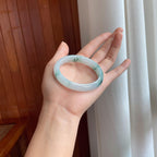 糯冰飘花翡翠贵妃镯（56.5mm）（yc346544）