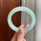 糯冰晴底翡翠平安镯（55mm)（yc323834）