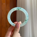 糯冰飘花翡翠圆条手镯（51mm）（yc302155）