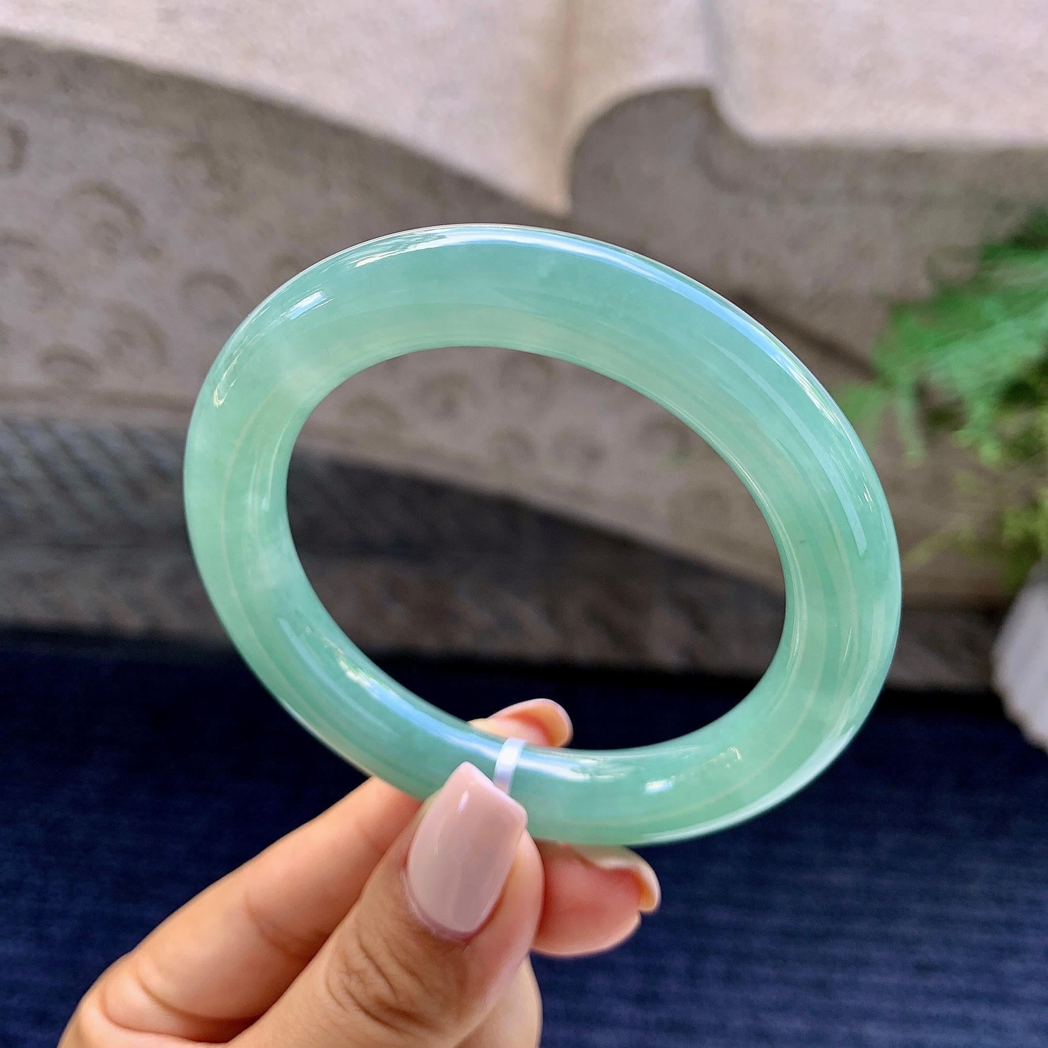 细糯种晴底圆条手镯（54mm）（yc223962）