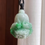 糯种带色白菜 百财 天然缅甸A货翡翠（yc457807）