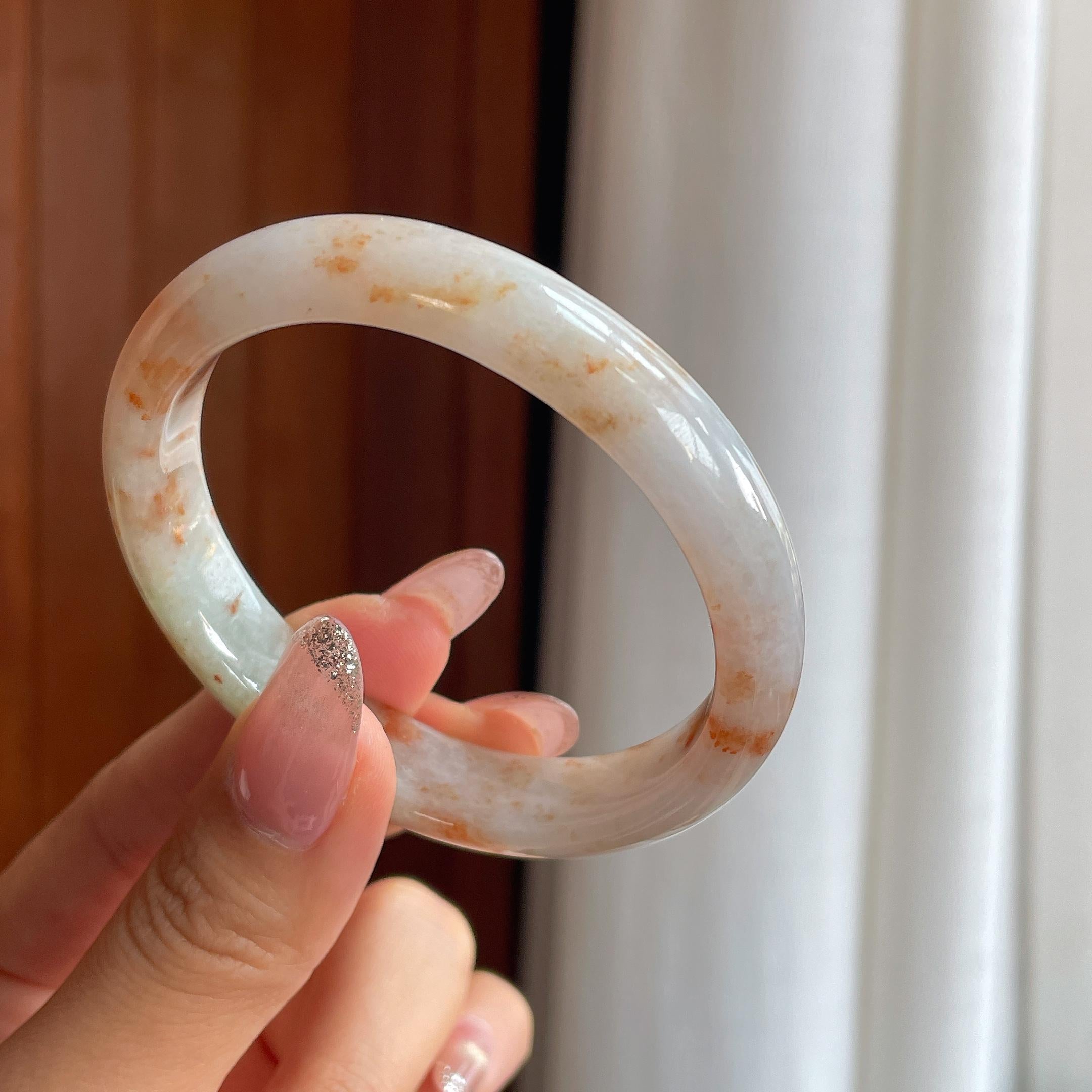 糯冰红翡特色翡翠贵妃镯（55.5mm）（yc354248）