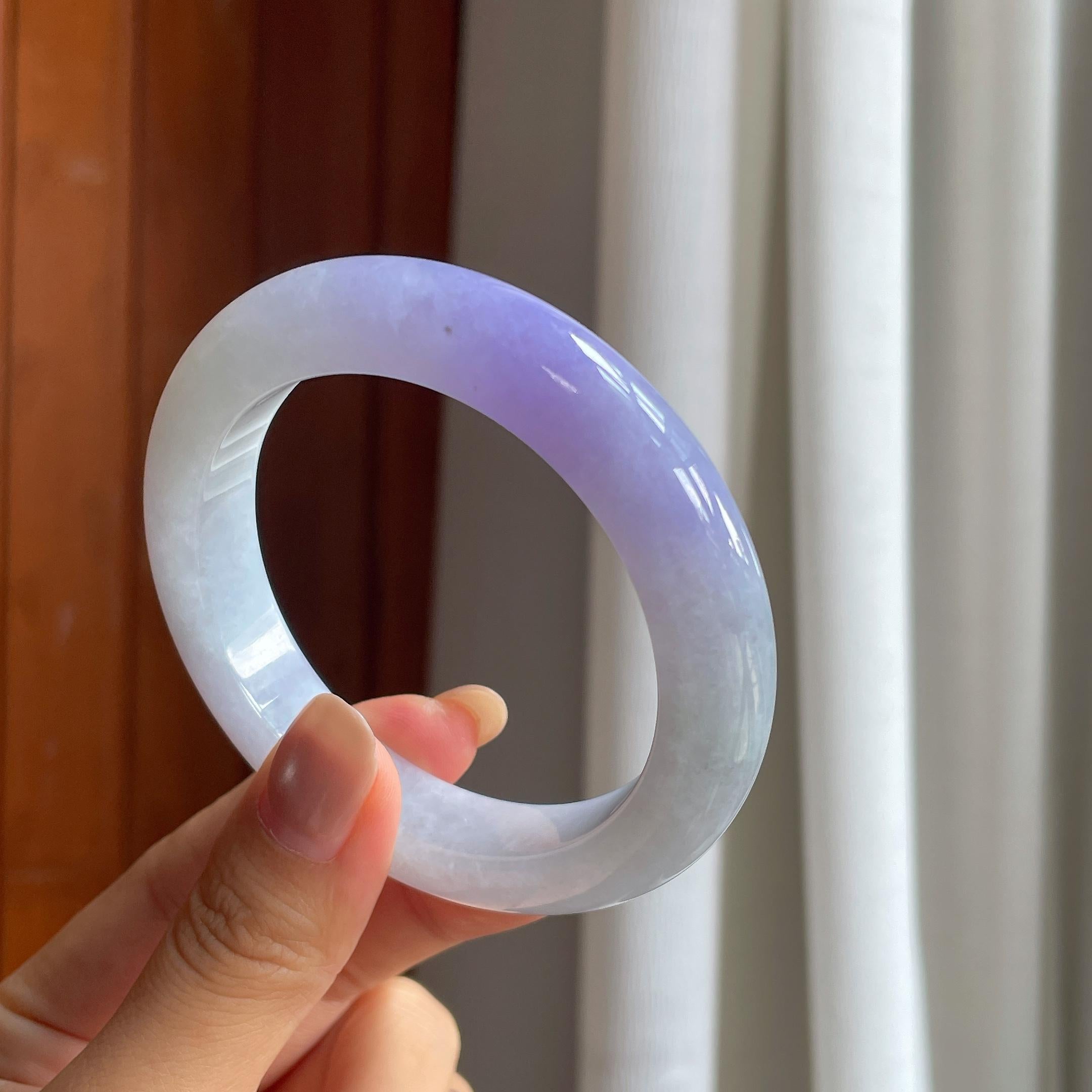 糯冰紫罗兰翡翠平安镯（57mm）（yc422972）
