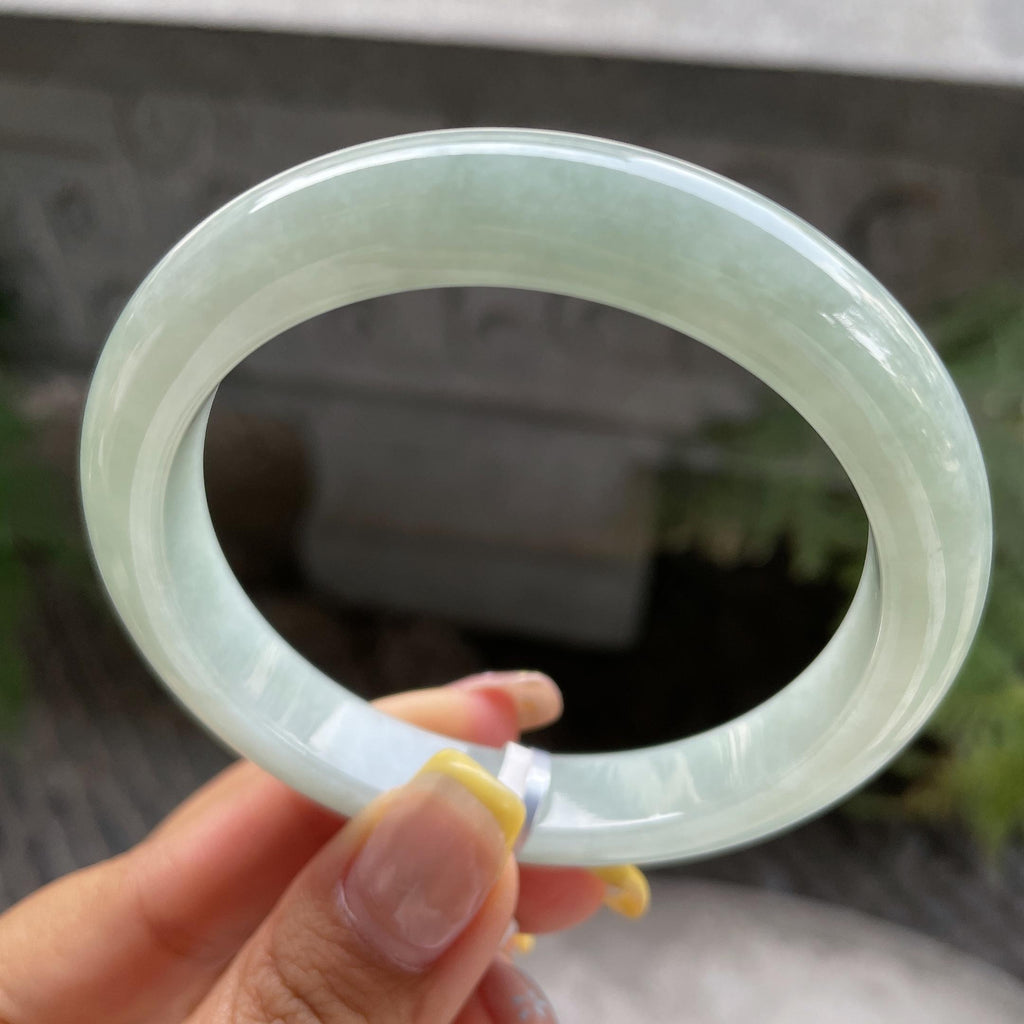 大圈口       细糯种晴底正圈平安镯58.1圈         天然缅甸A货翡翠（yc387364）