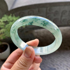 糯冰种飘花贵妃手镯（56.7mm）（yc243905）