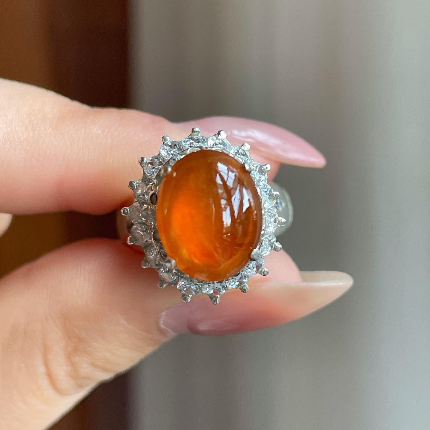 铜托冰种黄翡翡翠蛋面（yc346238）