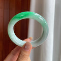 糯冰带色翡翠平安镯(56mm)（yc424292）