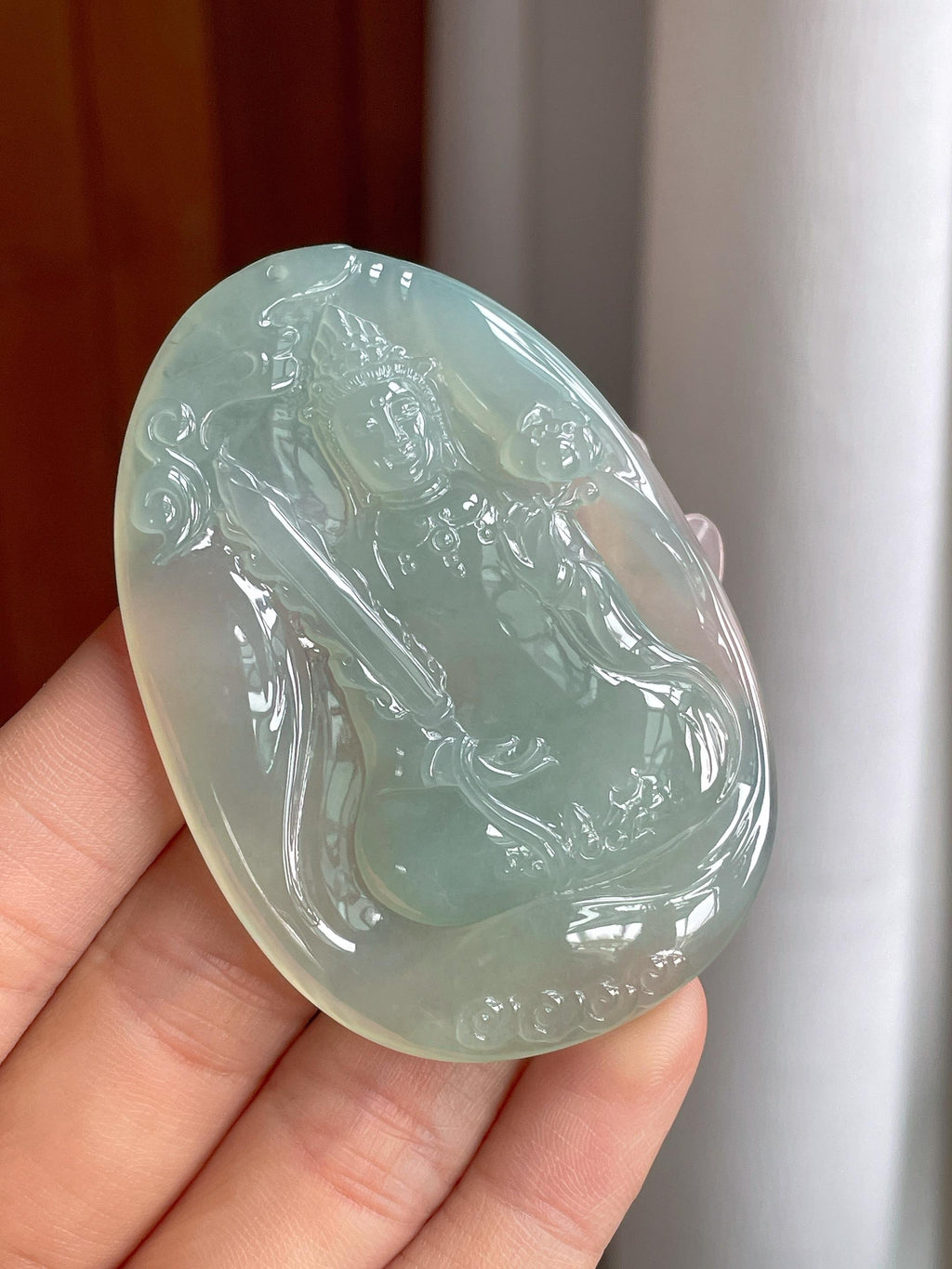 冰种晴底翡翠虚空藏（yc303081）
