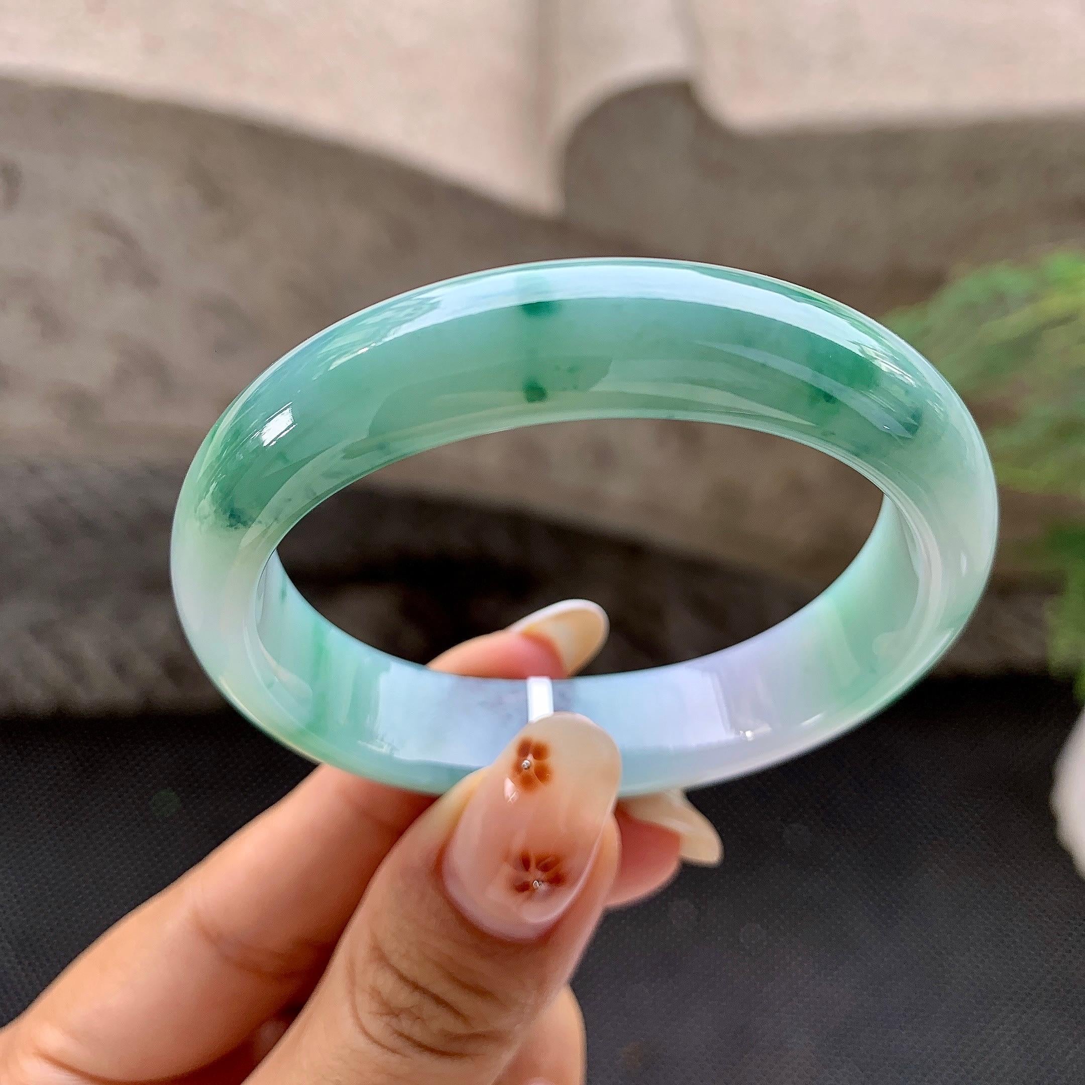 细糯种飘花贵妃手镯（50.5mm）（yc257207）