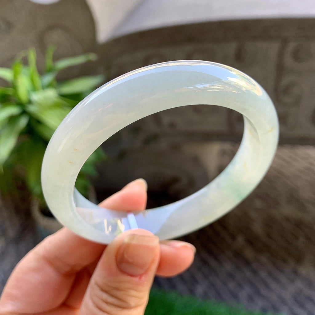 糯冰种飘花平安镯（56.8mm）（yc307325）