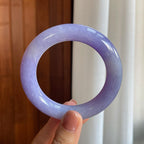 糯冰紫罗兰翡翠圆条手镯（55.5mm）（yc278686）