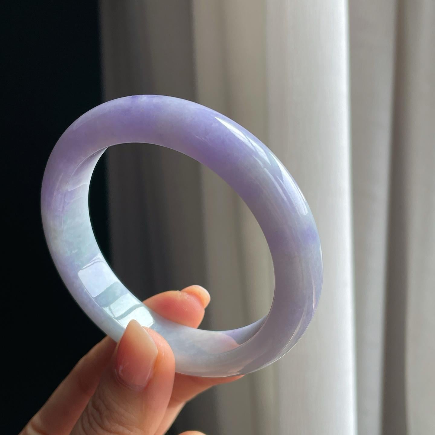 糯冰紫罗兰翡翠平安镯（57.5mm）（yc391266）