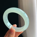 冰种晴底翡翠平安镯（56mm)（yc323804）