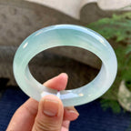 糯冰种晴水飘黄翡宽版轮胎手镯（52.2mm）（yc249465）