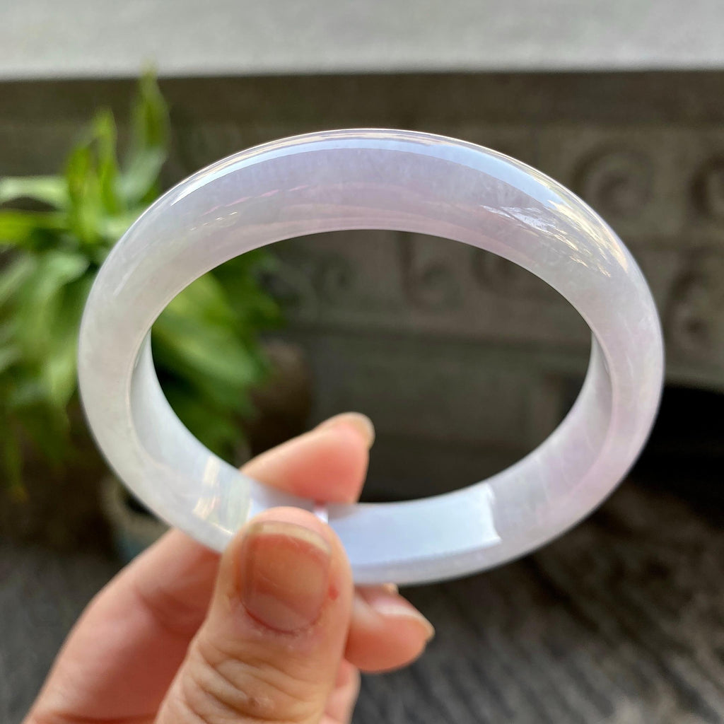 糯种淡紫罗兰平安镯（57mm）（yc311019）
