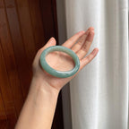 糯冰湖水绿翡翠平安镯（57.5mm）（yc377982）
