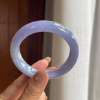 糯冰紫罗兰翡翠平安镯(53.2mm)（yc423156）