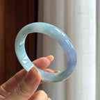 糯冰特色紫罗兰翡翠平安镯（52.5mm）（yc420175）