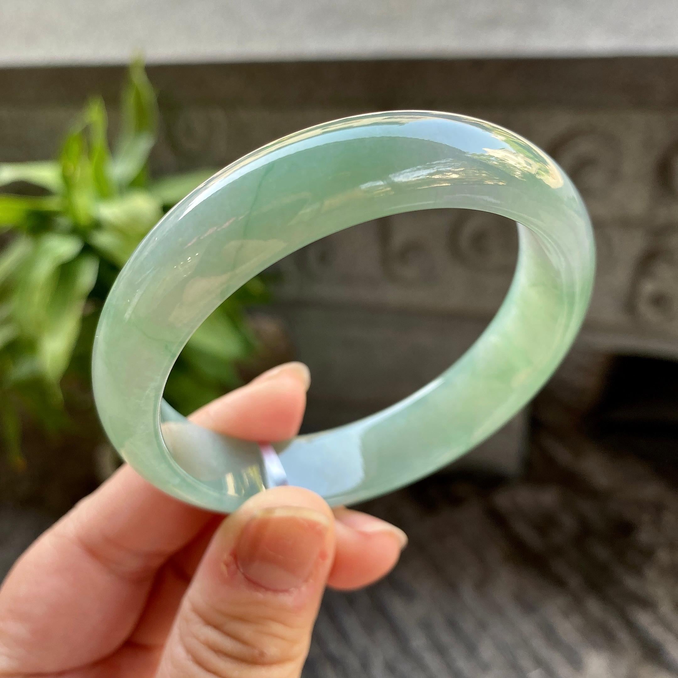 糯冰种晴底平安镯（57mm）（yc311014）