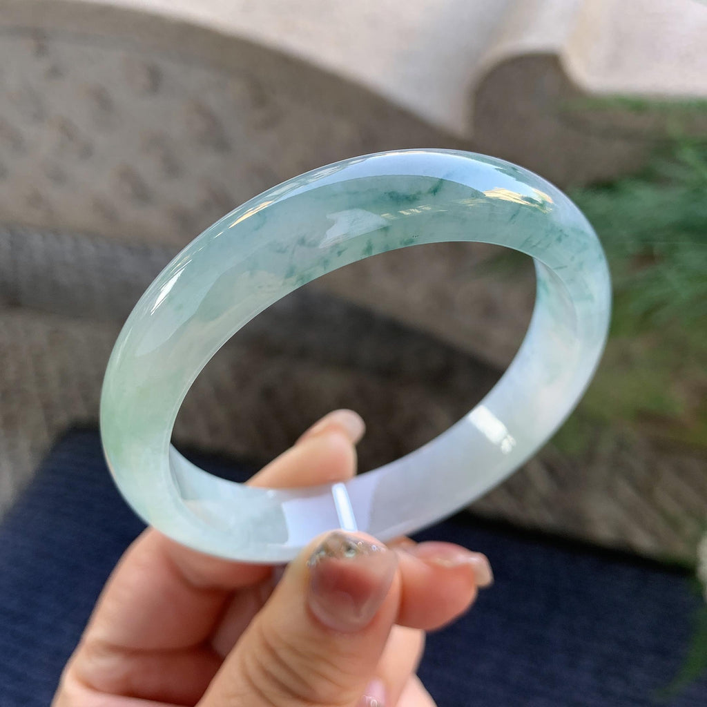 细糯种飘花平安镯（57.2mm）（yc294663）