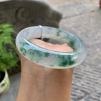 糯冰种飘花宽版轮胎手镯（60.1mm）（yc195366）