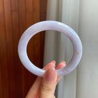 糯冰紫罗兰翡翠圆条手镯（56.5mm)（yc323239）