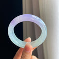 冰种春带彩翡翠平安镯（56.6mm)（yc322747）