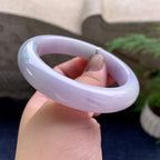 糯种淡紫底平安镯（58mm）（yc194569）