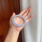 冰种紫罗兰翡翠圆条手镯（56.3mm）（yc249152）