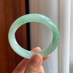 糯冰果绿翡翠平安镯（53mm）（yc343363）