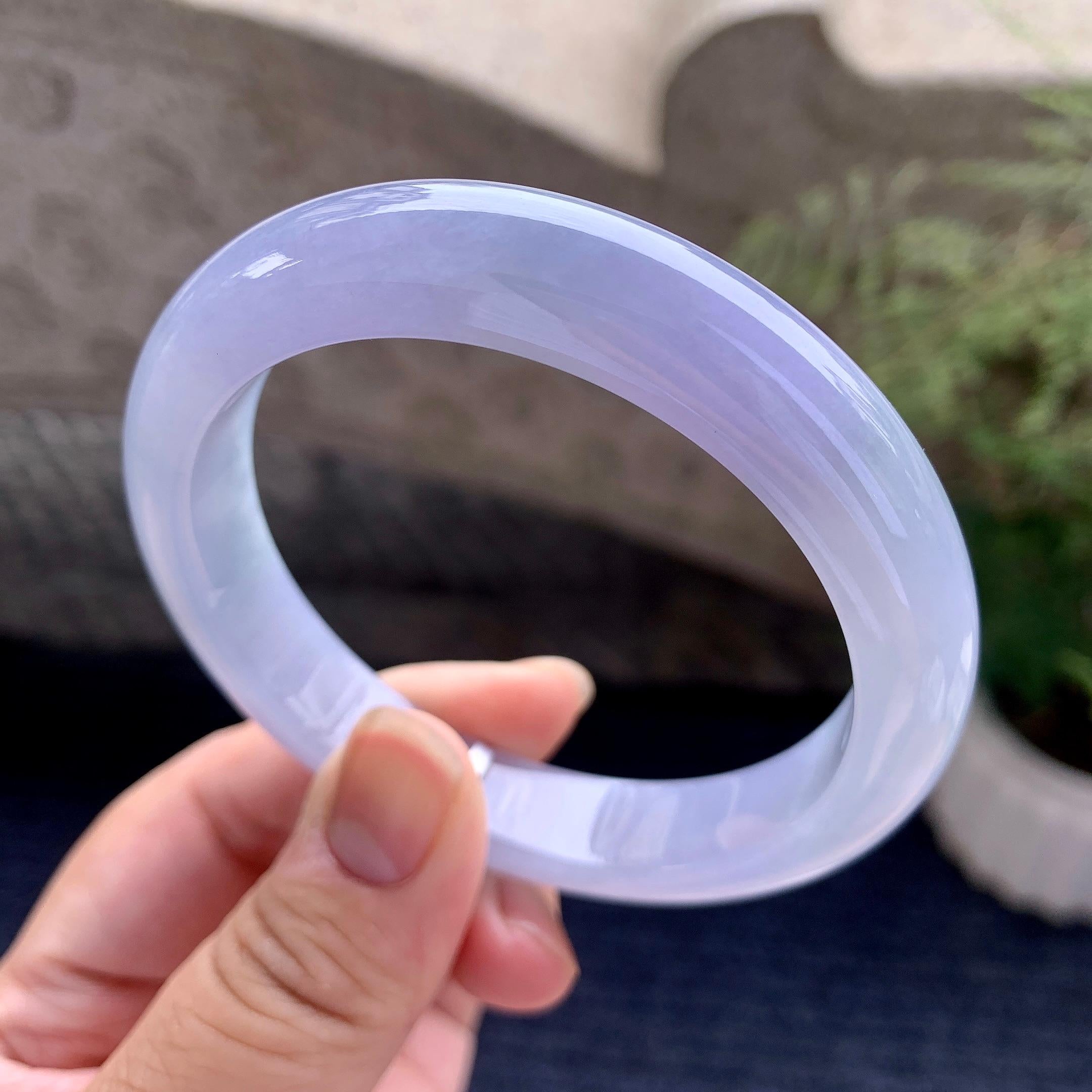 细糯种紫罗兰平安镯（58mm）（yc206656）