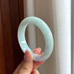 糯种特色翡翠平安镯（53mm)（yc422927）