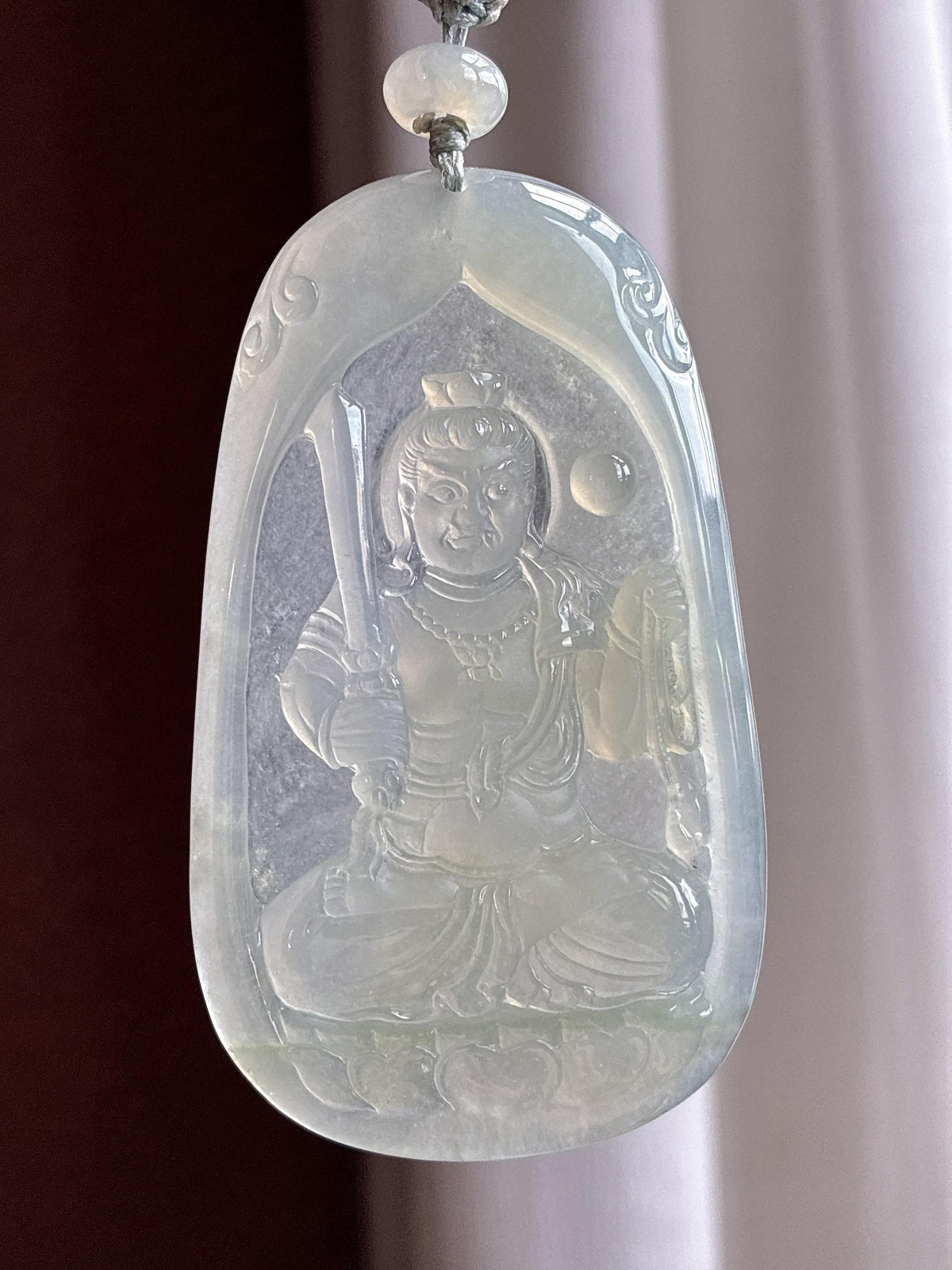 糯冰淡底色不动明王挂件（yc753565）