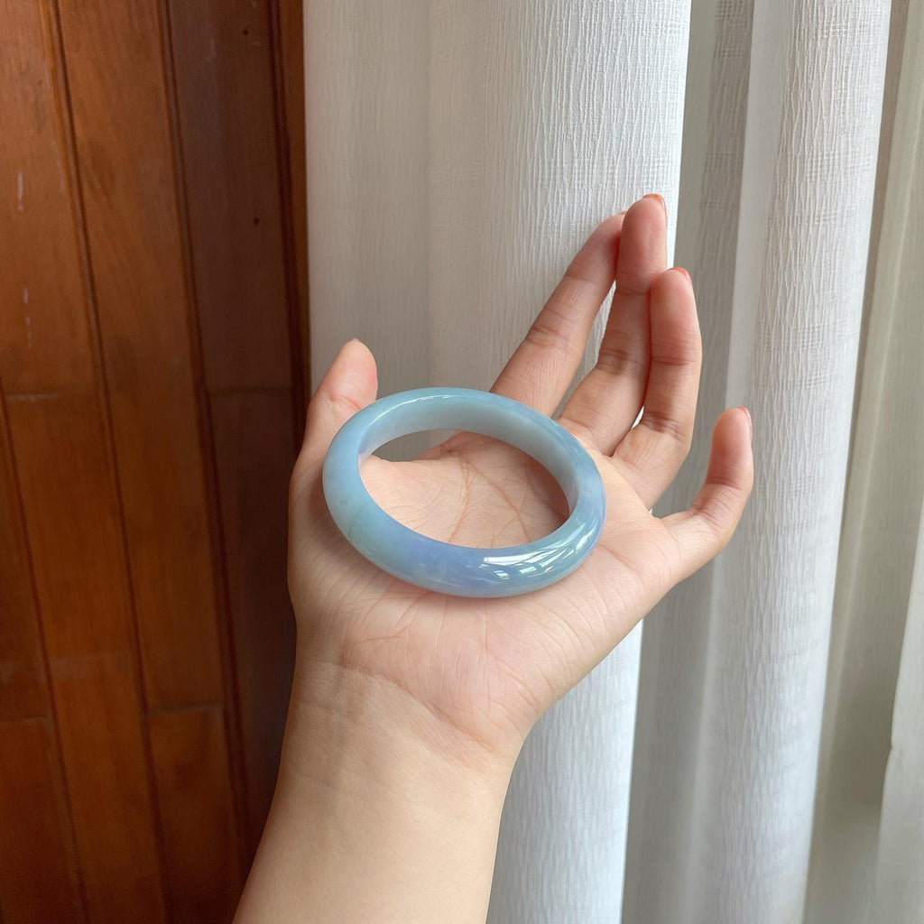 糯冰紫罗兰翡翠平安镯（54.5mm）（yc310310）