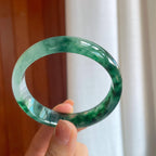 冰种带底色翡翠平安镯（59mm）（yc291694）