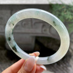 大圈口     细糯种飘花圆条手镯59.9圈          天然缅甸A货翡翠（yc407864）