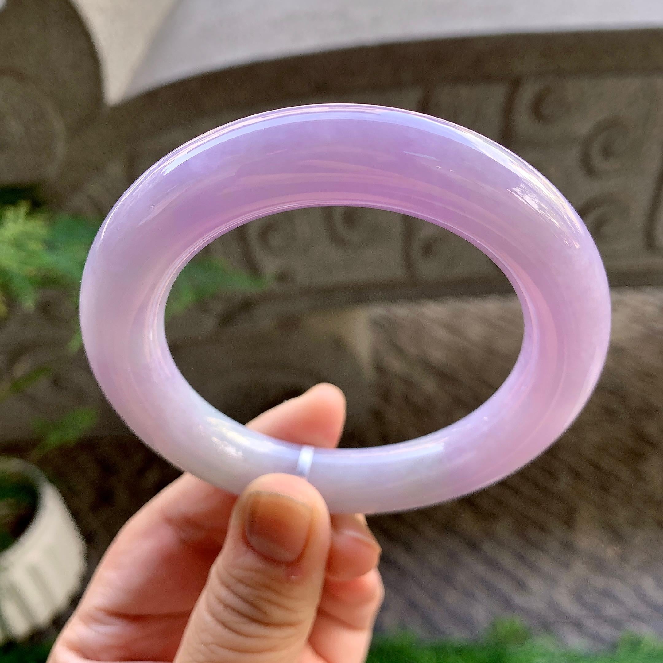 细糯种紫罗兰圆条手镯（58.4mm）（yc259065）