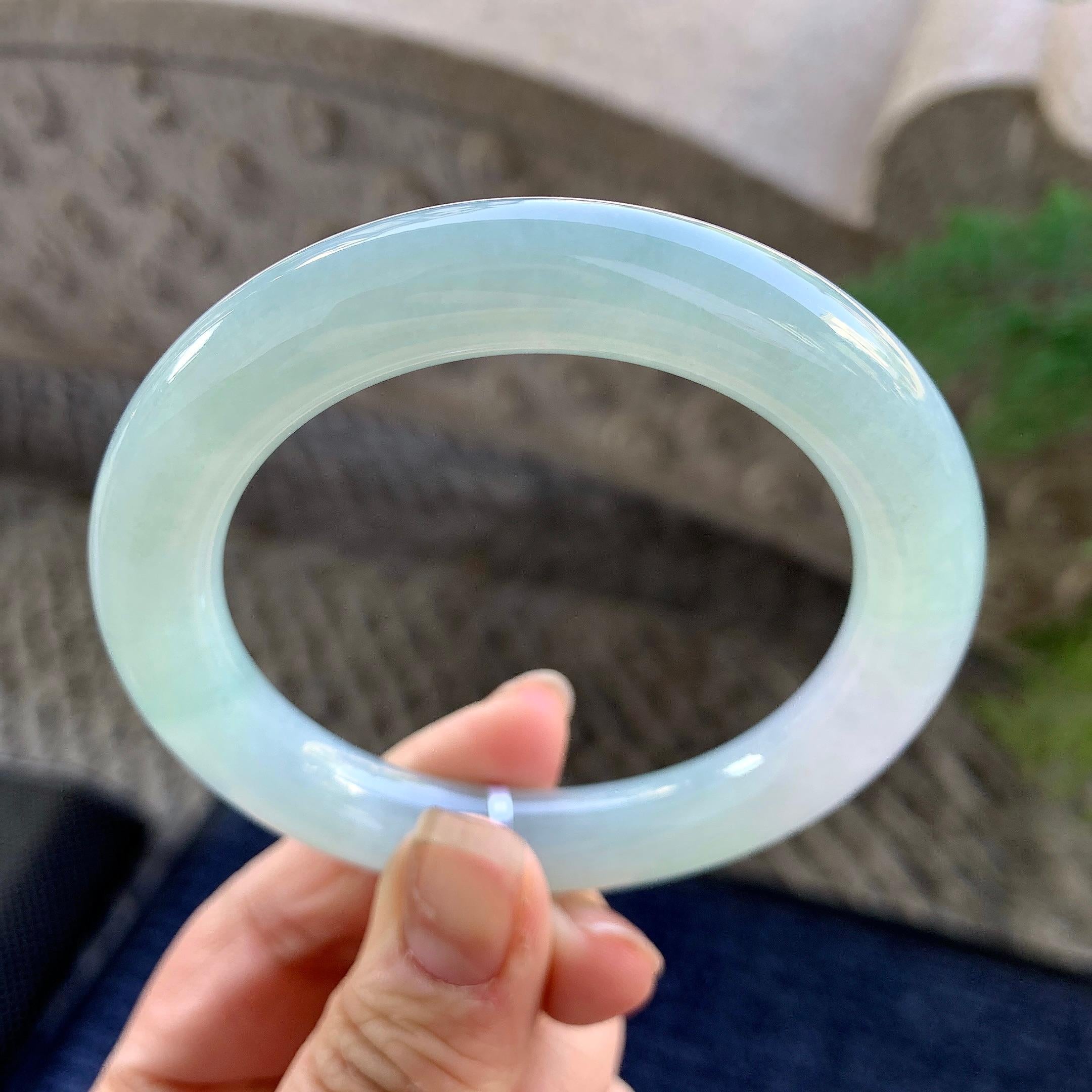 细糯种晴底圆条手镯（56mm）（yc305696）
